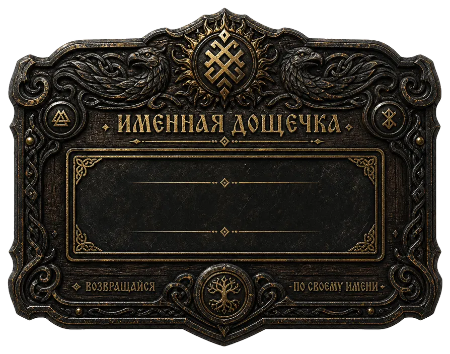 Именная дощечка — ключ Круга